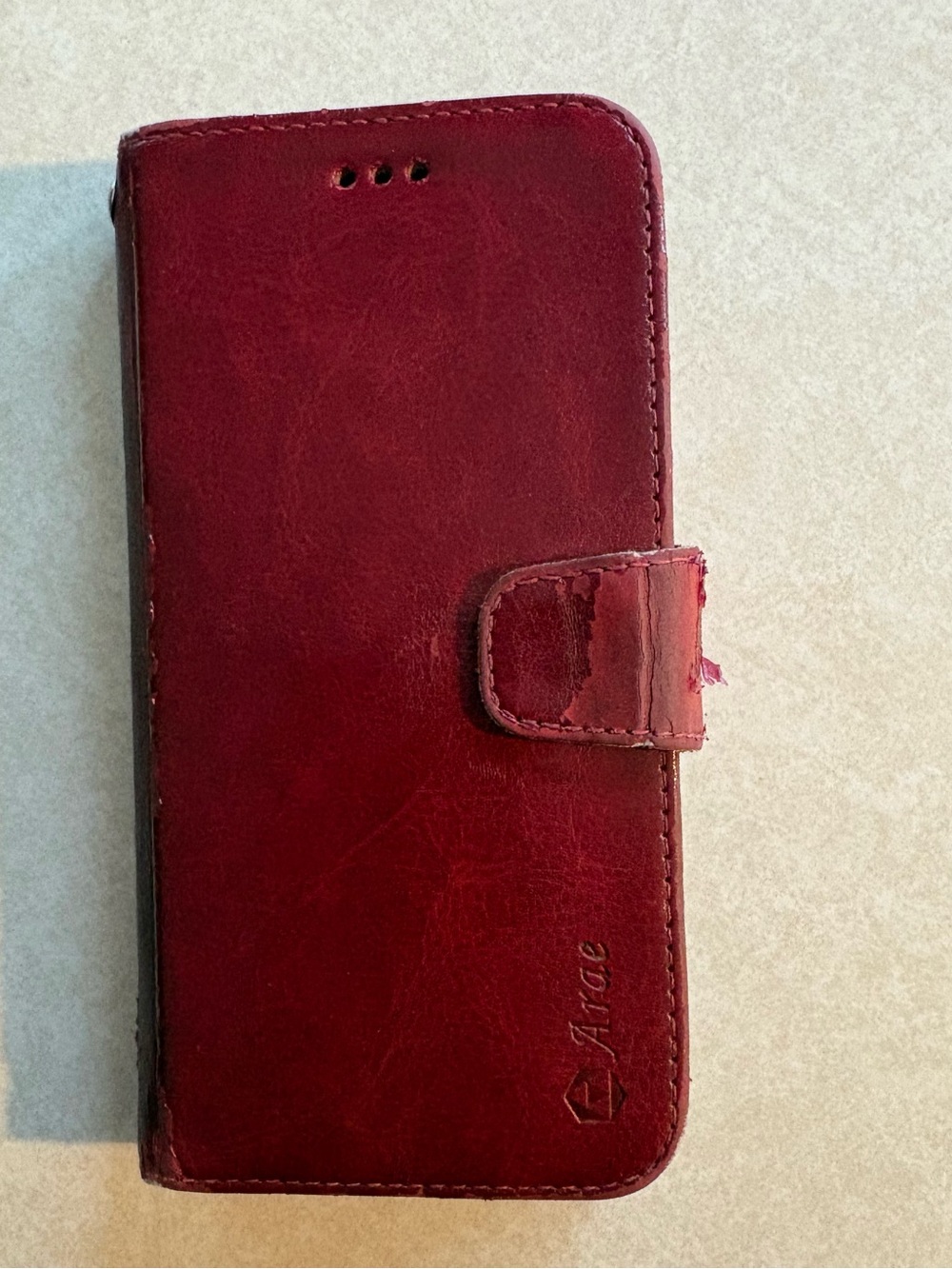 Premium Red Wallet iPhone XR Case with Card Slots